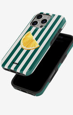 iPhone 16 Pro Tough Case – Lemon Stripes - View 4