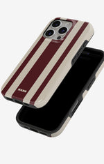 iPhone 16 Pro Tough Case – Bordeaux Stripe - View 4