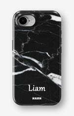 iPhone 16e Tough Case – Custom - Black Marble - View 1