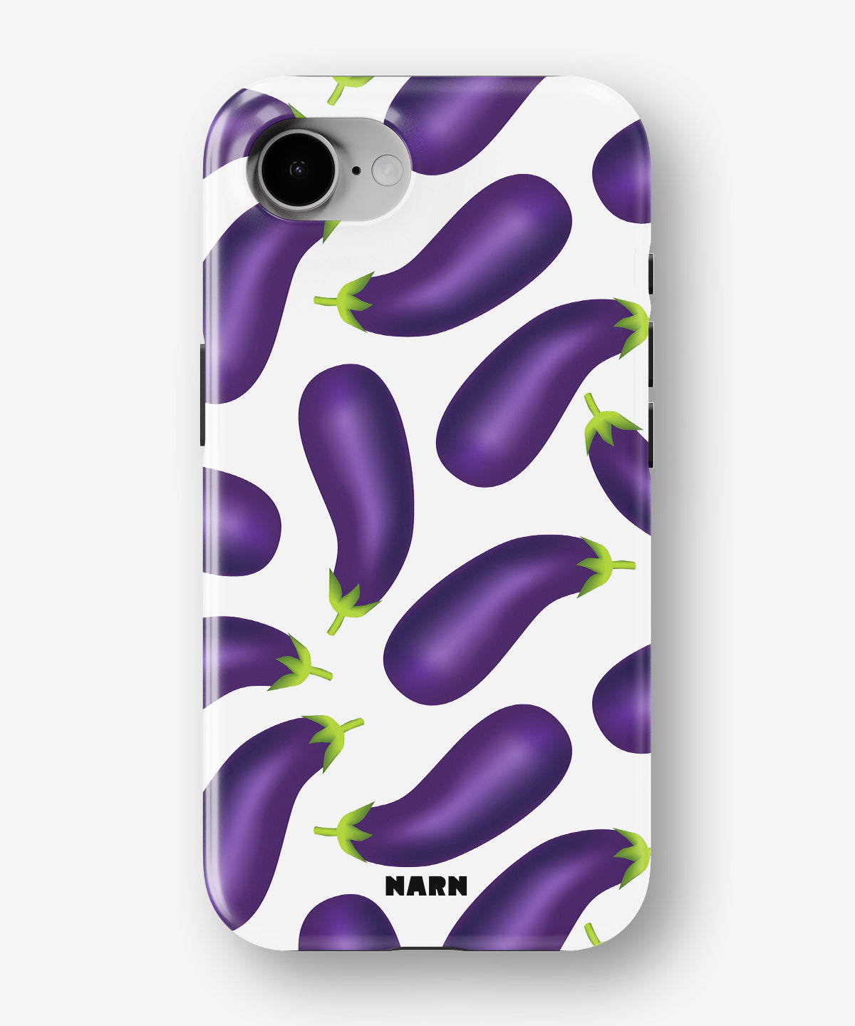 iPhone 16e Tough Case – Eggplant Pattern - View 1