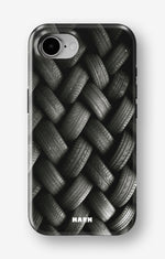 iPhone 16e Tough Case – Tires Wall - View 1