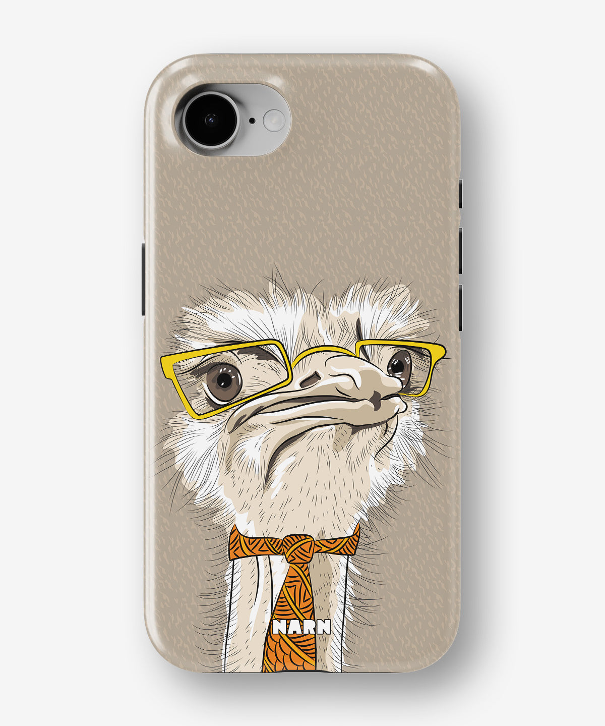 iPhone 16e Tough Case – Hipster Ostrich - View 1