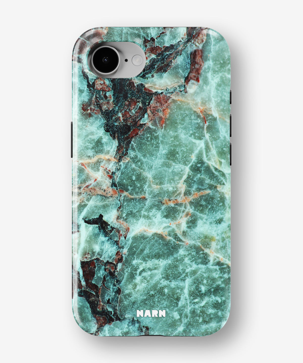 iPhone 16e Tough Case – Green Marble - View 1