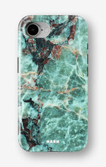 iPhone 16e Tough Case – Green Marble - View 1