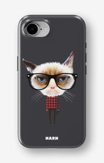 iPhone 16e Tough Case – Hipster Cat - View 1
