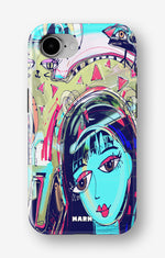 iPhone 16e Tough Case – Abstract Cat - View 1