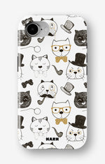 iPhone 16e Tough Case – Cartoon Cats - View 1