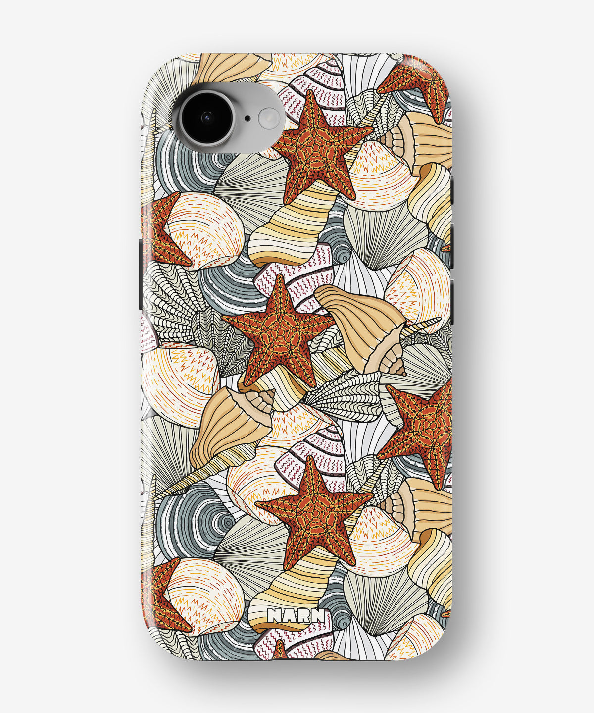 iPhone 16e Tough Case – Sea Shells - View 1