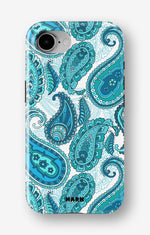 iPhone 16e Tough Case – Turquoise Paisley - View 1