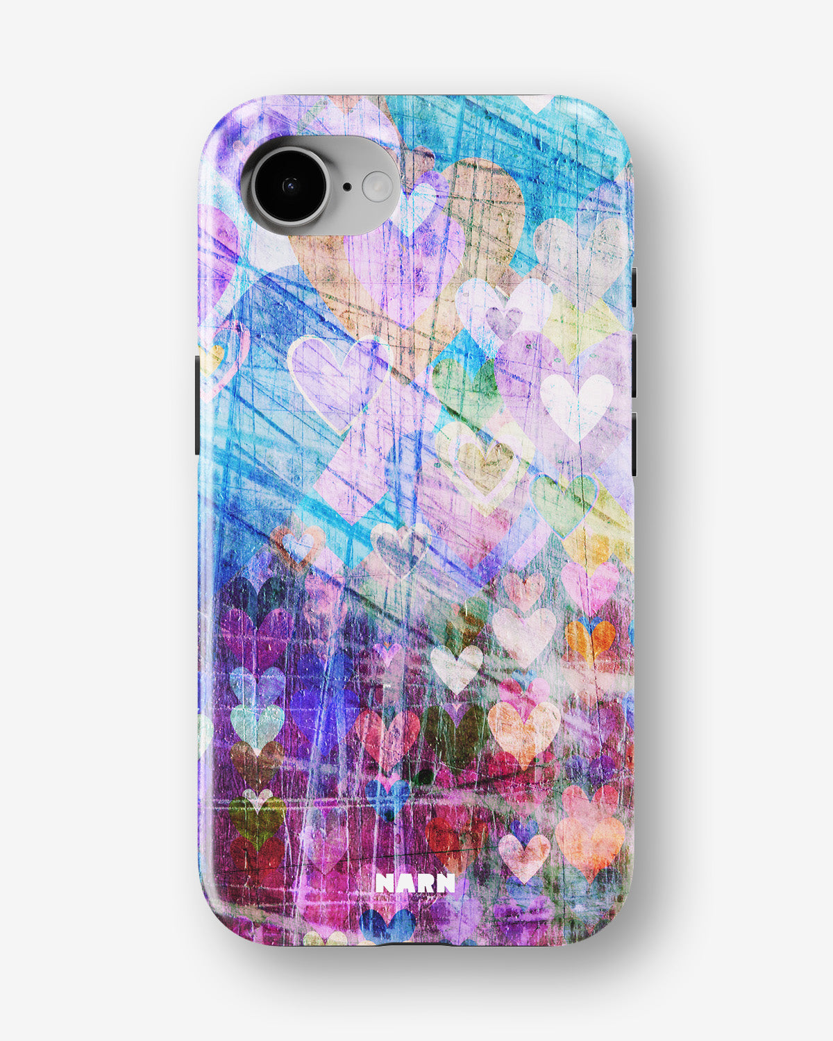 iPhone 16e Tough Case – Purple Hearts - View 1