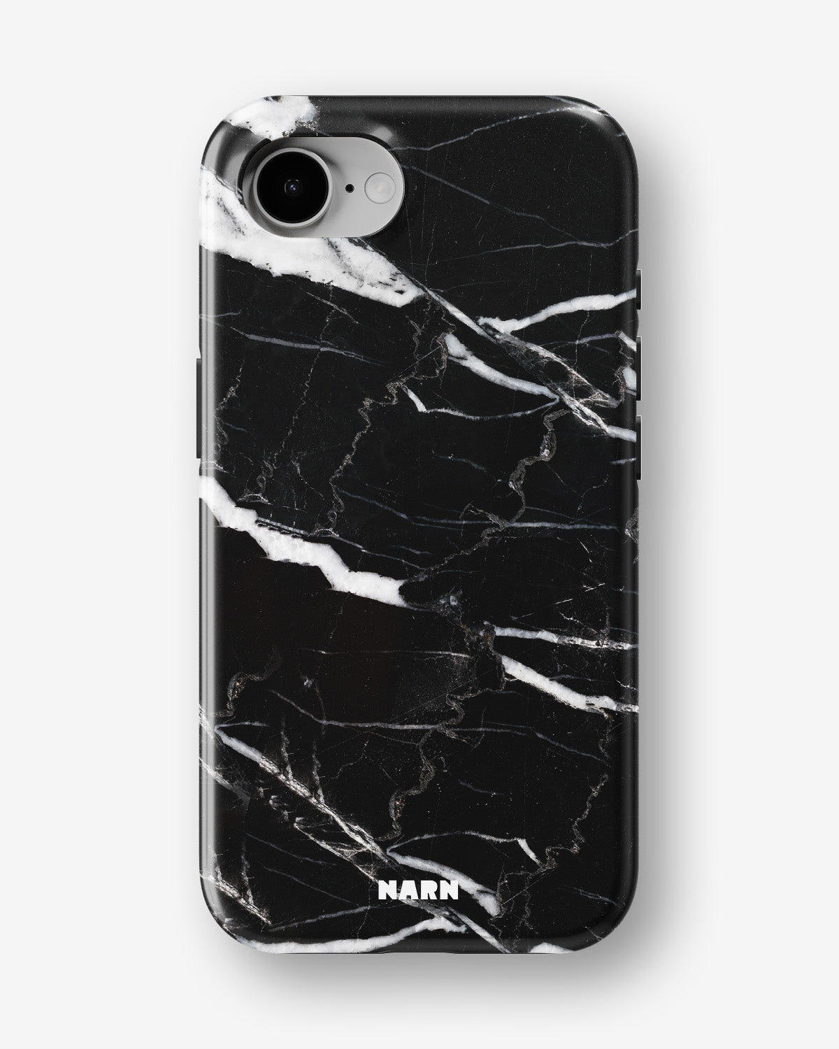 iPhone 16e Tough Case – Black Marble - View 1