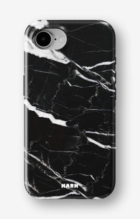 iPhone 16e Tough Case – Black Marble - View 1