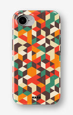 iPhone 16e Tough Case – Retro Geometric - View 1