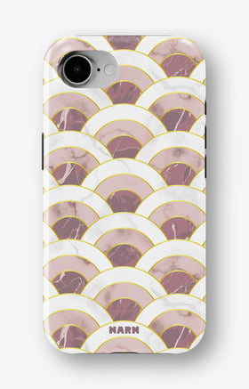 iPhone 16e Tough Case – Pink Marble Waves - View 1