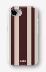 iPhone 16e Tough Case – Bordeaux Stripe - View 1