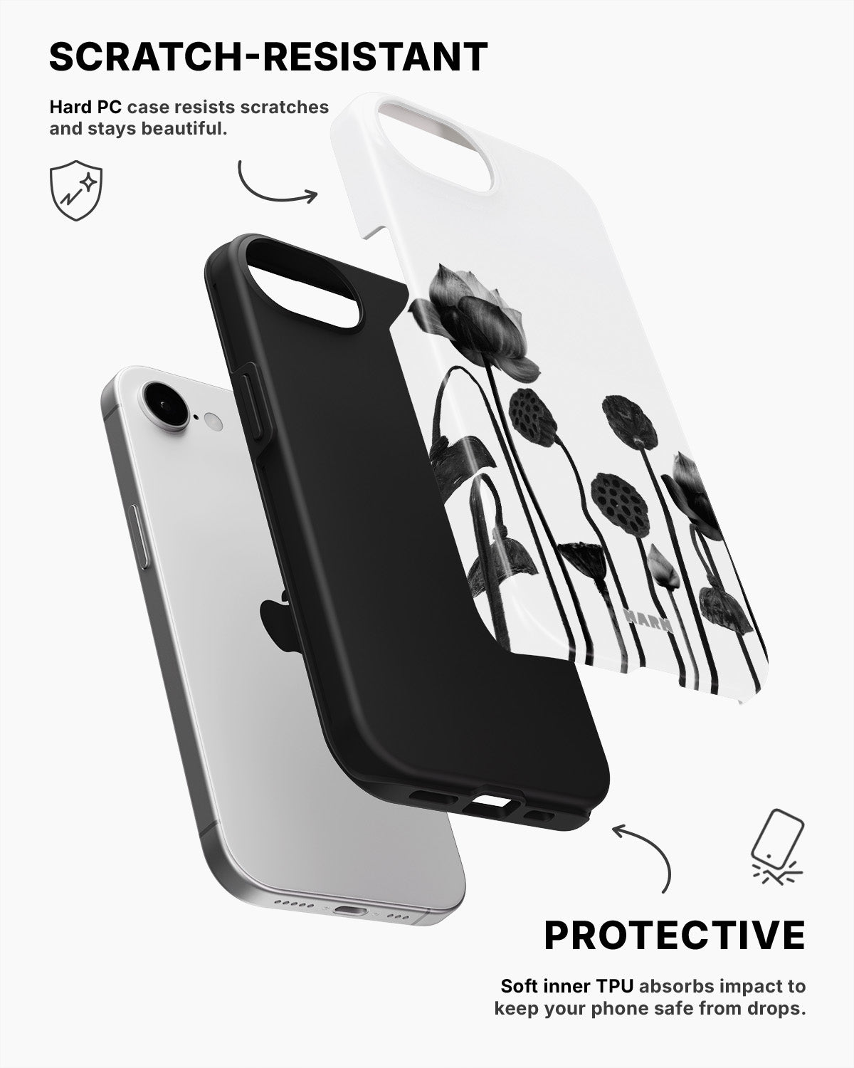 iPhone 16e Tough Case – Lotus Blooms - View 2