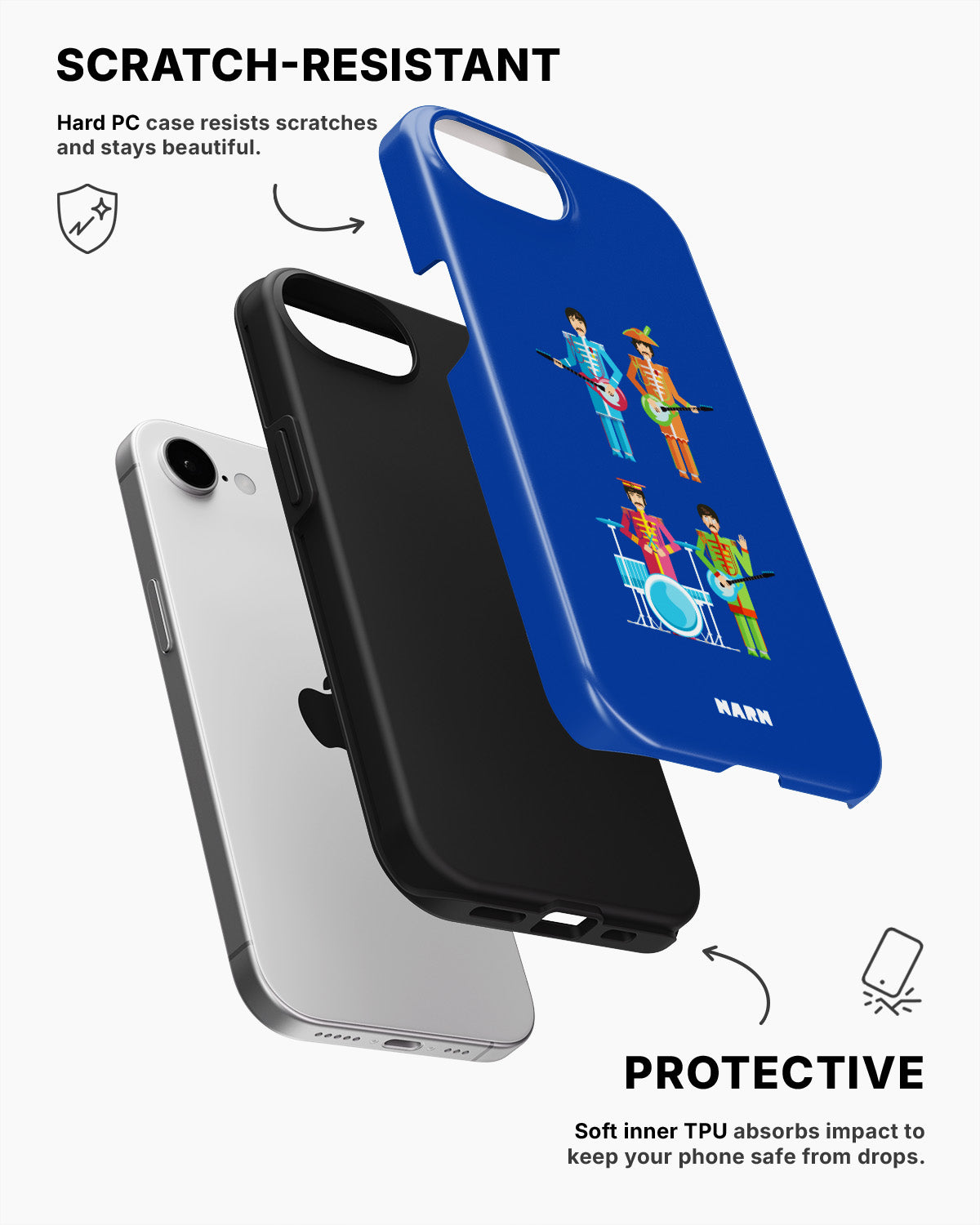 iPhone 16e Tough Case – Beatles Blue - View 2