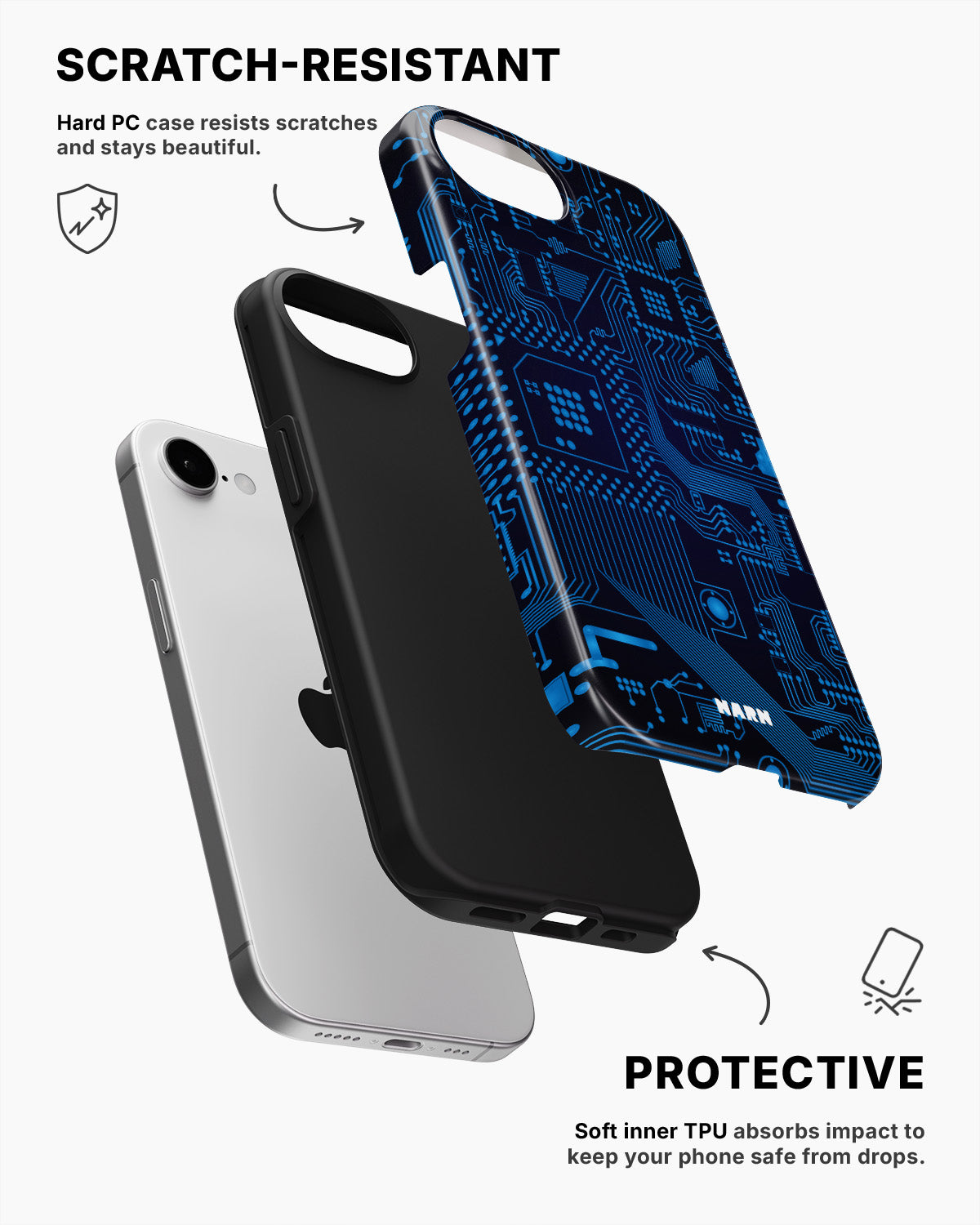 iPhone 16e Tough Case – Circuit Board - View 2