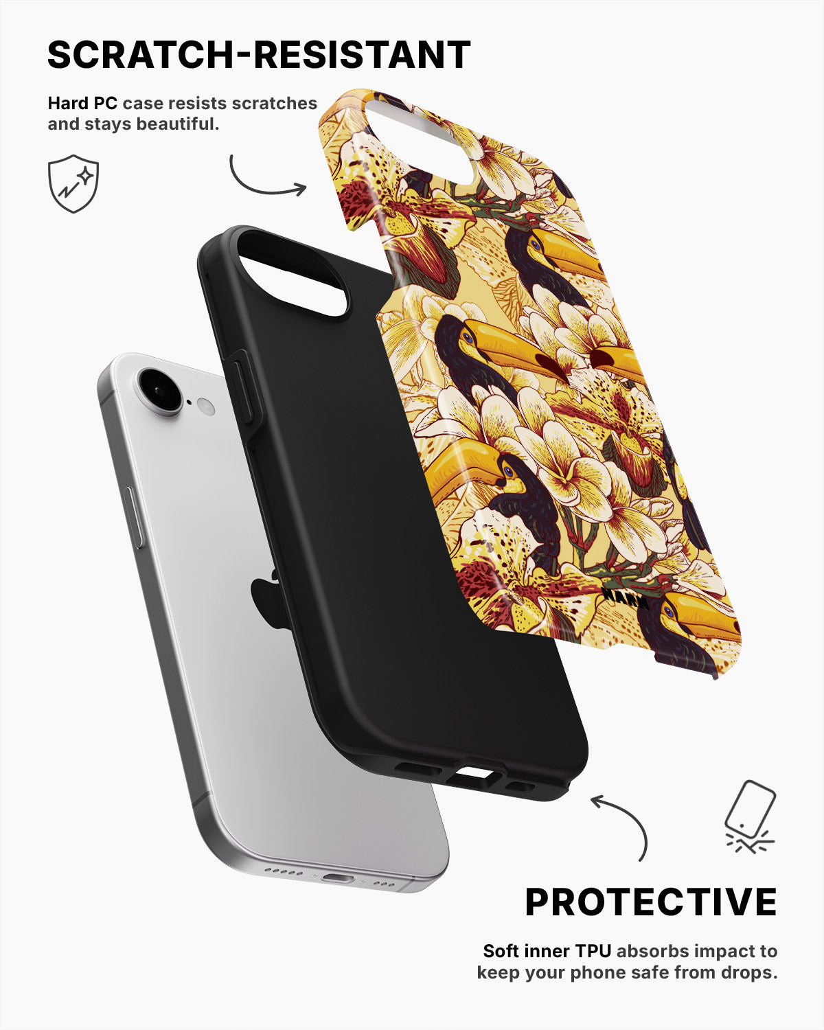 iPhone 16e Tough Case – Toucans - View 2