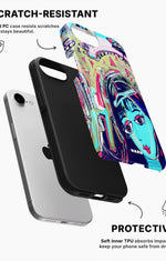 iPhone 16e Tough Case – Abstract Cat - View 2