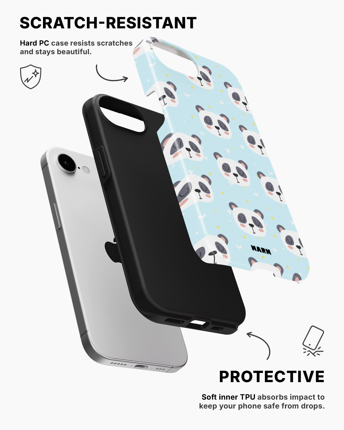 iPhone 16e Tough Case – Panda Dreams - View 2
