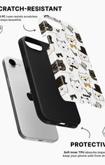 iPhone 16e Tough Case – Cartoon Cats - View 2