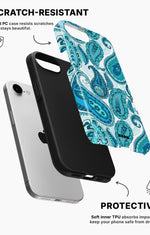 iPhone 16e Tough Case – Turquoise Paisley - View 2
