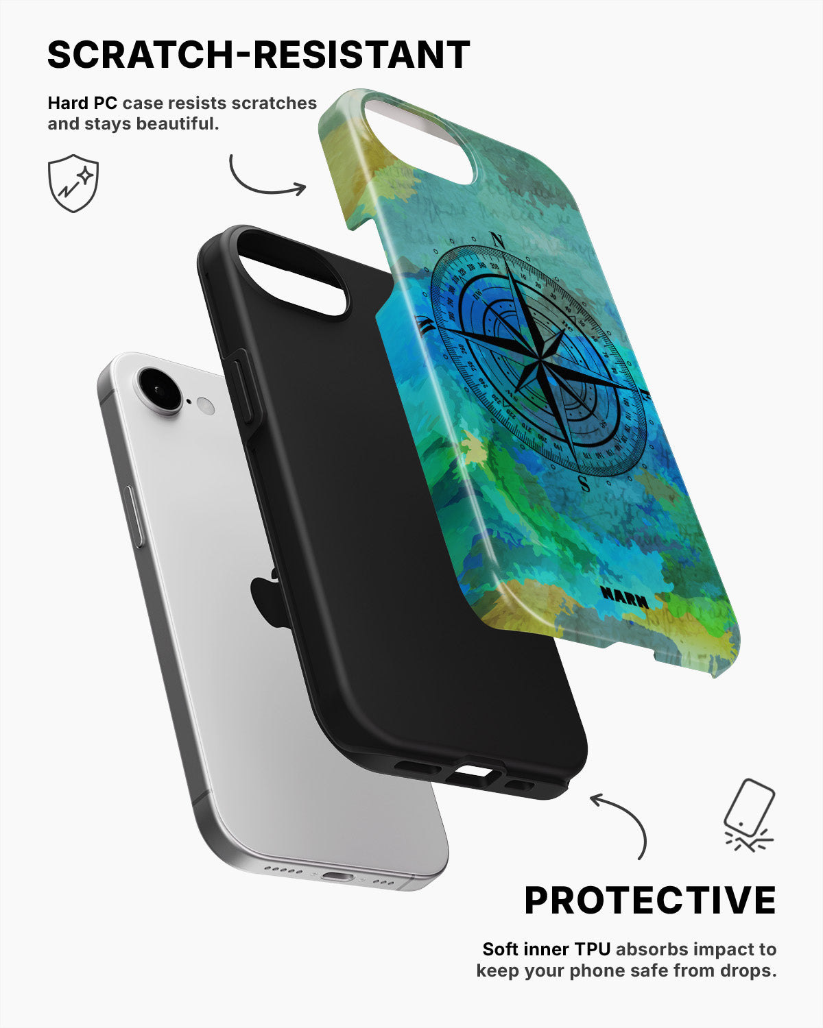 iPhone 16e Tough Case – Compass - View 2