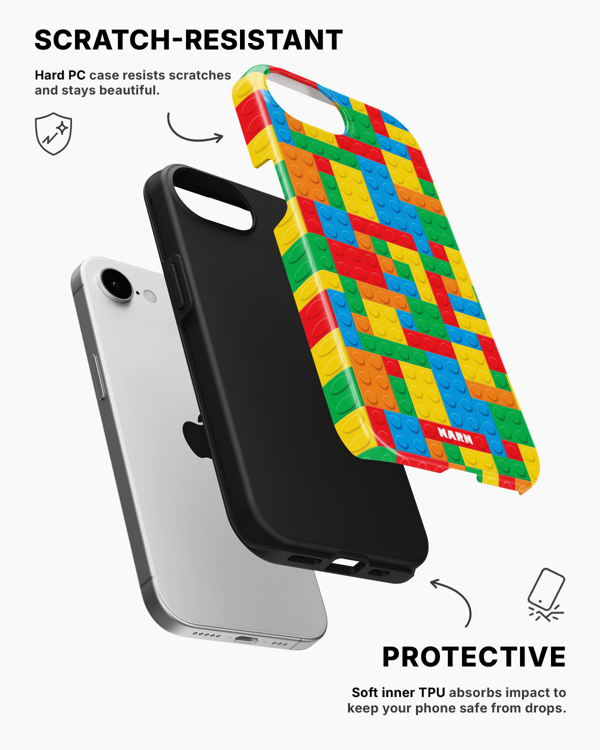iPhone 16e Tough Case – Building Bricks - View 2