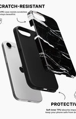 iPhone 16e Tough Case – Black Marble - View 2