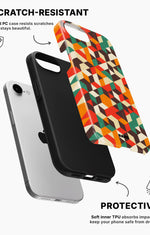 iPhone 16e Tough Case – Retro Geometric - View 2