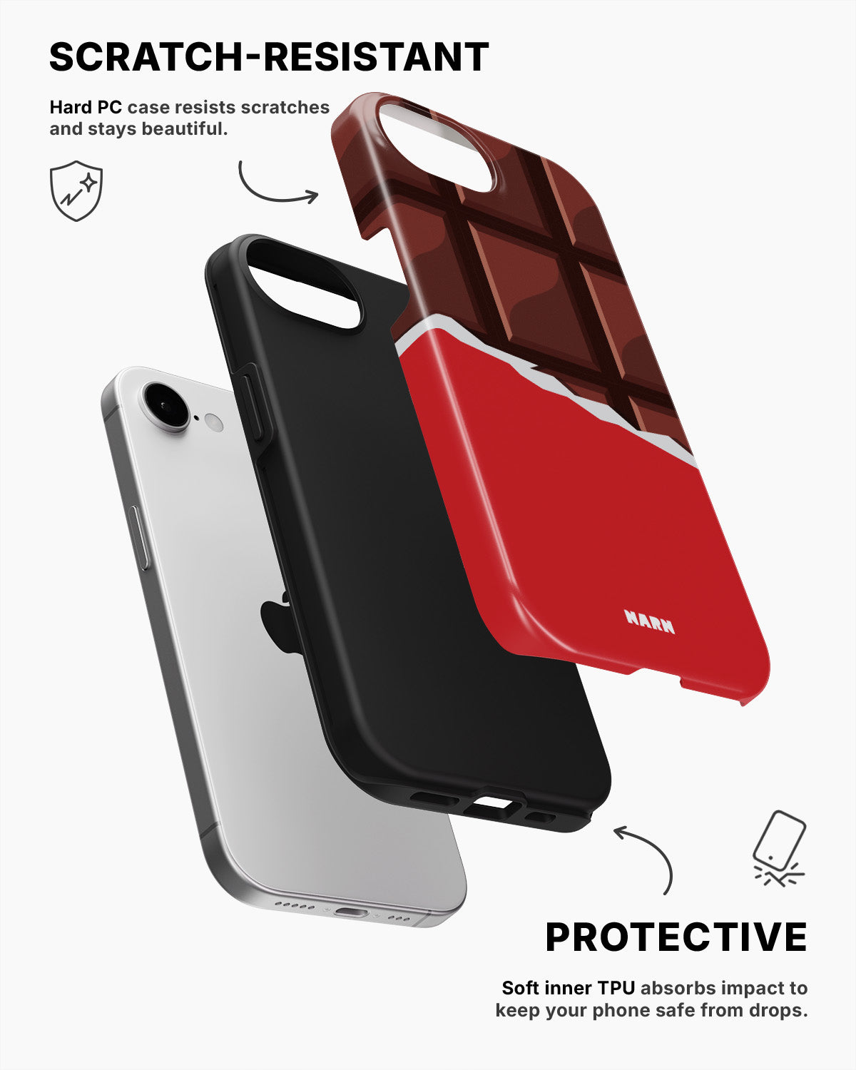 iPhone 16e Tough Case – Chocolate Break - View 2