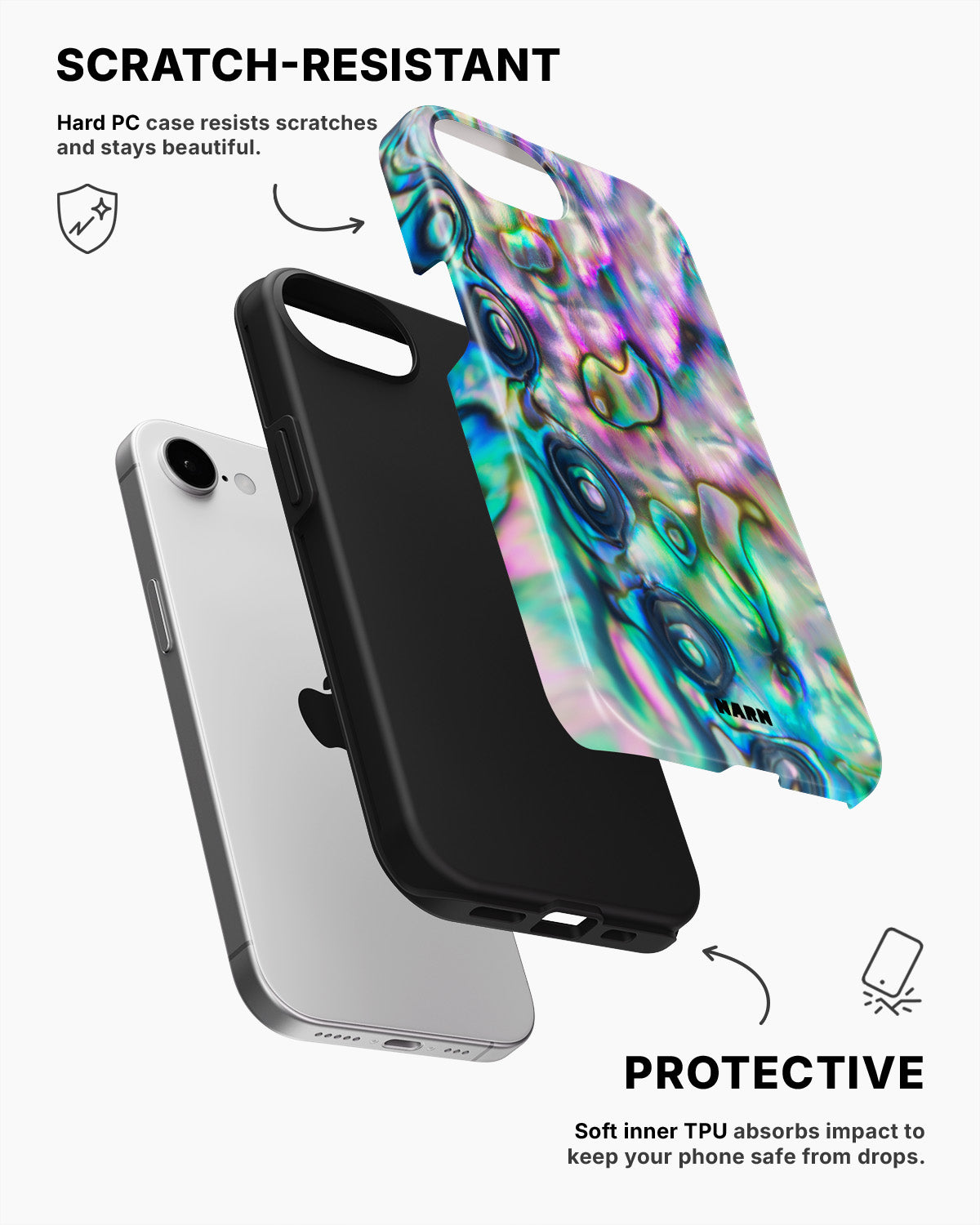 iPhone 16e Tough Case – Seashell - View 2