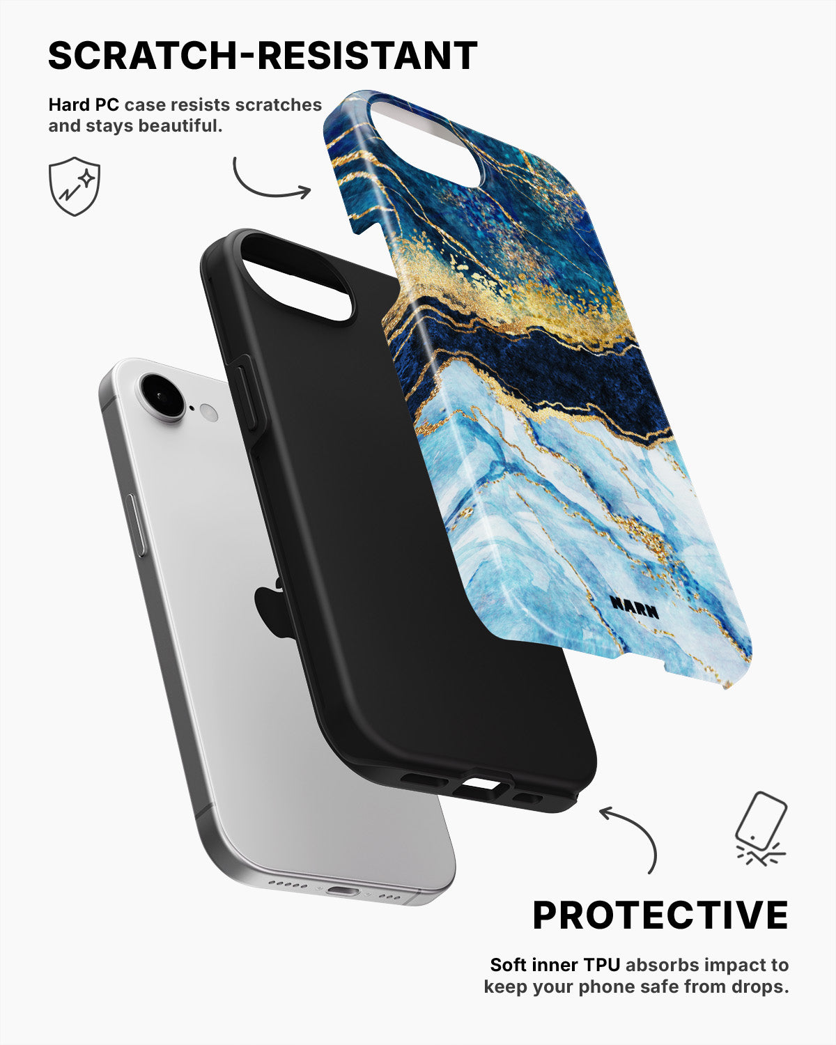 iPhone 16e Tough Case – Blue Dream - View 2