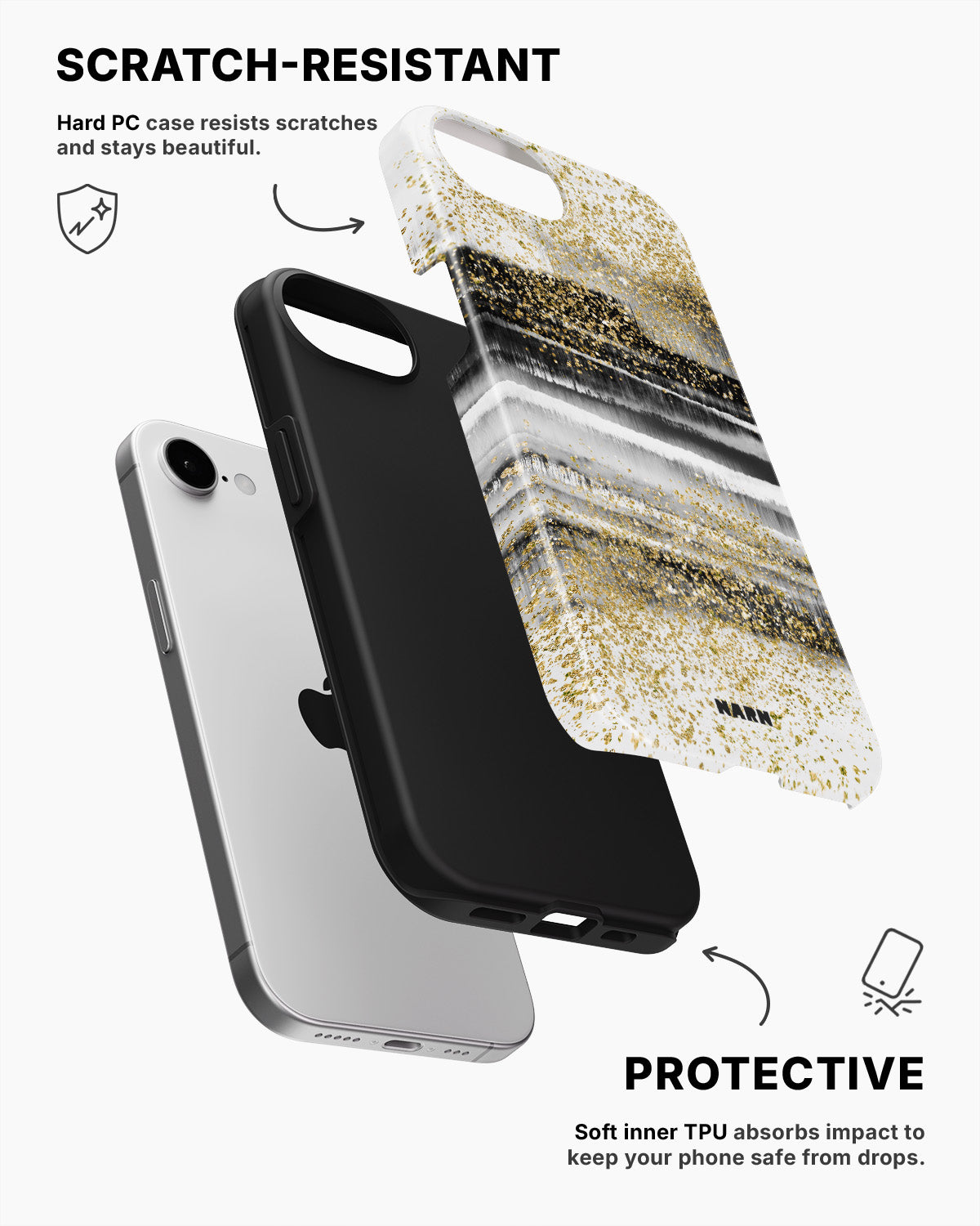 iPhone 16e Tough Case – Sparkly Tie Dye - View 2