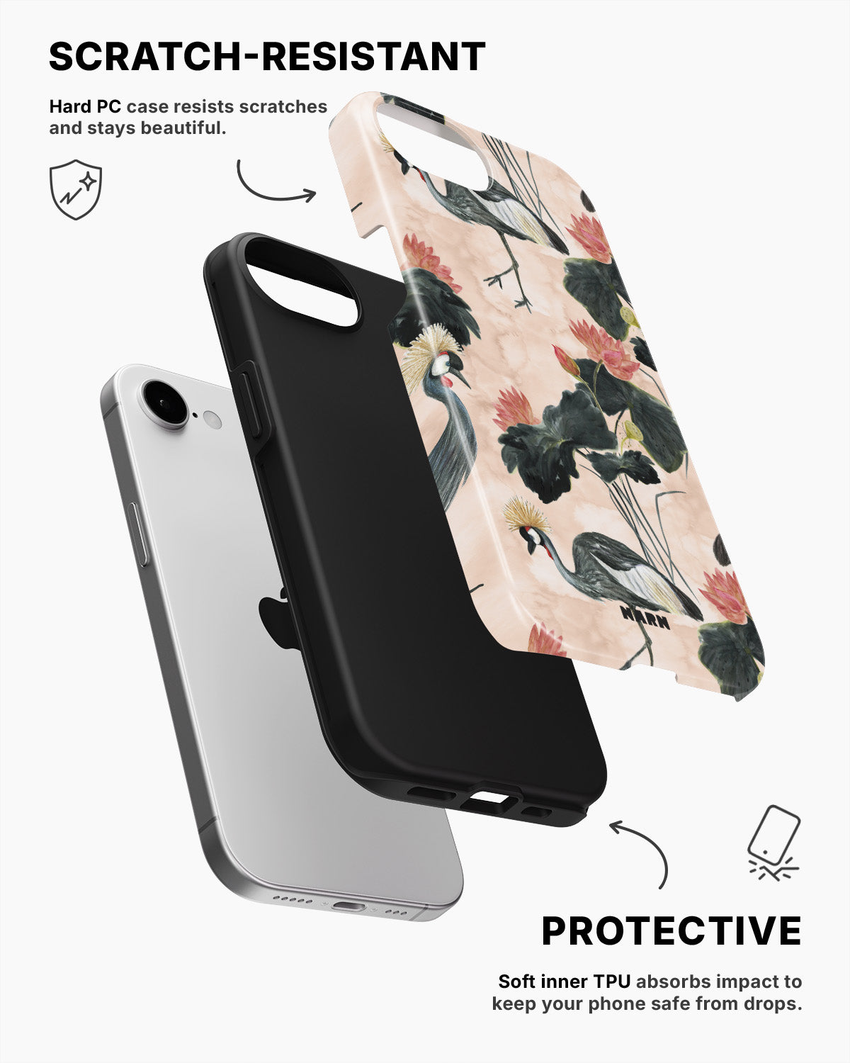 iPhone 16e Tough Case – Crowned Bird - View 2