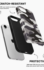 iPhone 16e Tough Case – Grey Camo - View 2
