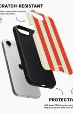 iPhone 16e Tough Case – Sunset Stripes - View 2