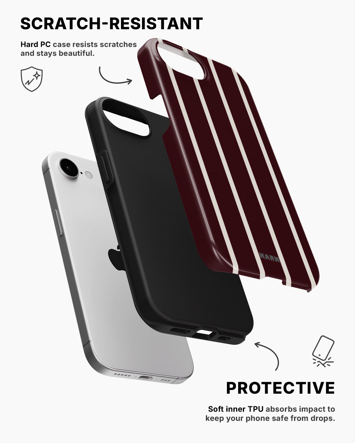 iPhone 16e Tough Case – Rouge - View 2