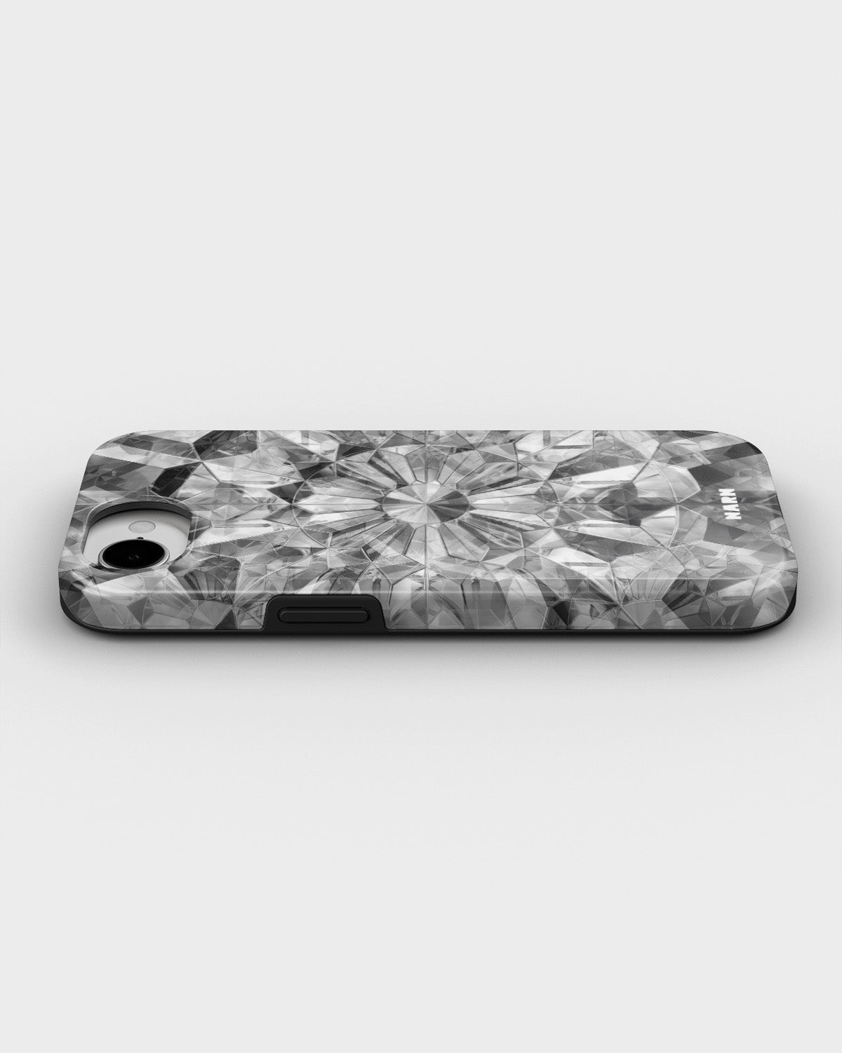 iPhone 16e Tough Case – Grey Crystals - View 3