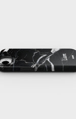 iPhone 16e Tough Case – Custom - Black Marble - View 3