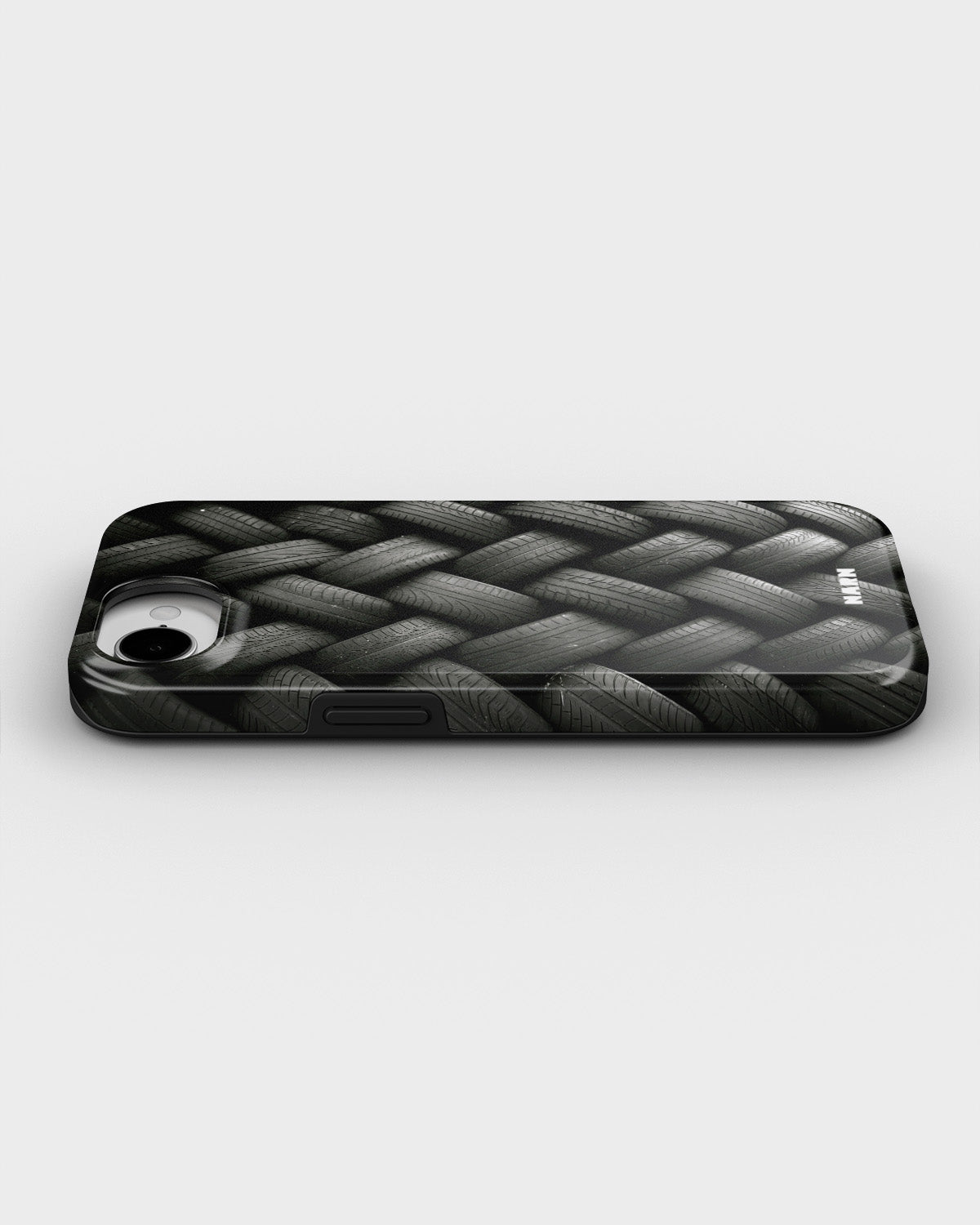iPhone 16e Tough Case – Tires Wall - View 3