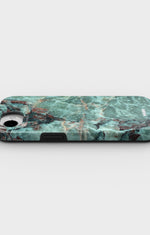 iPhone 16e Tough Case – Green Marble - View 3