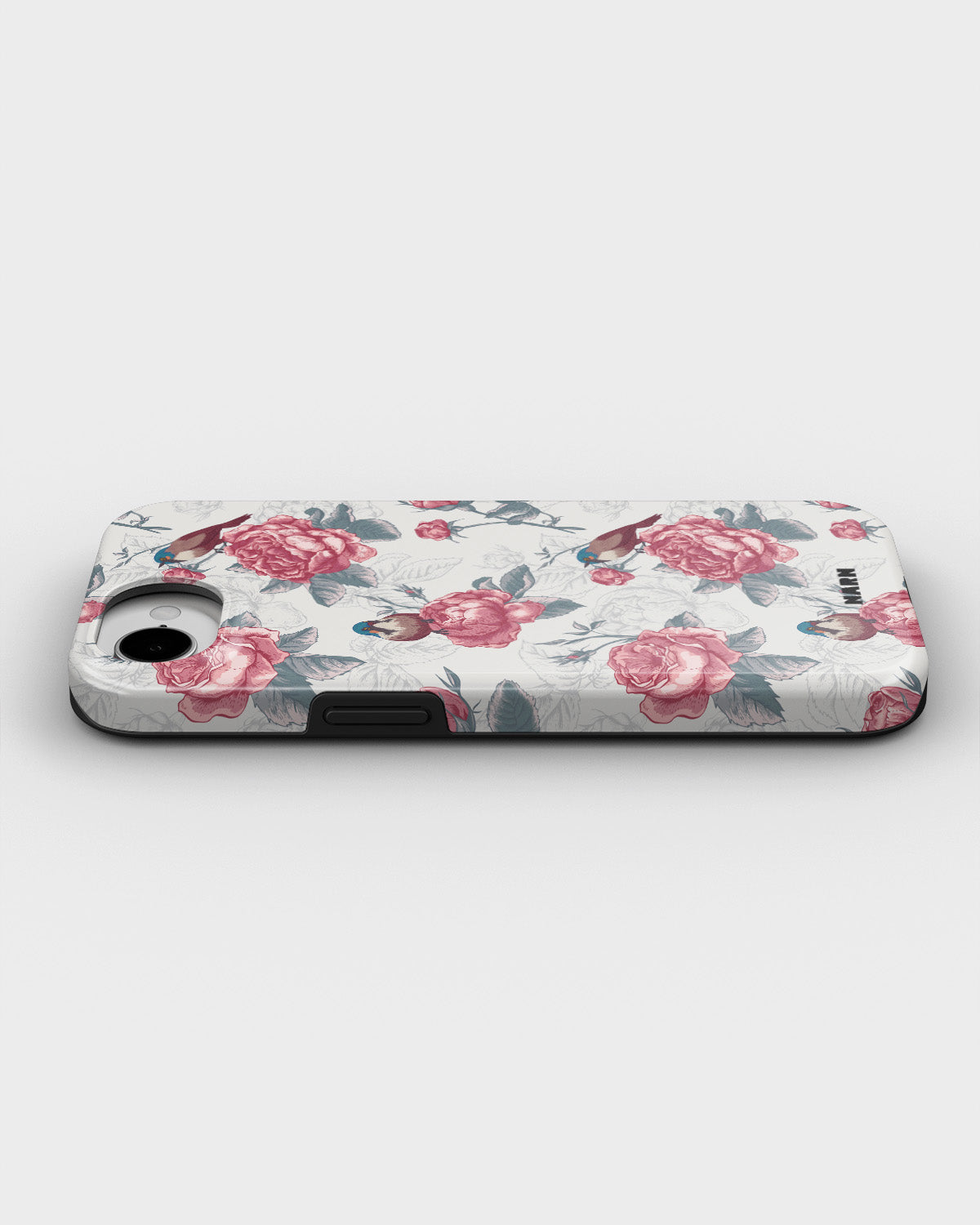 iPhone 16e Tough Case – Birds Among Roses - View 3