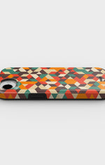 iPhone 16e Tough Case – Retro Geometric - View 3