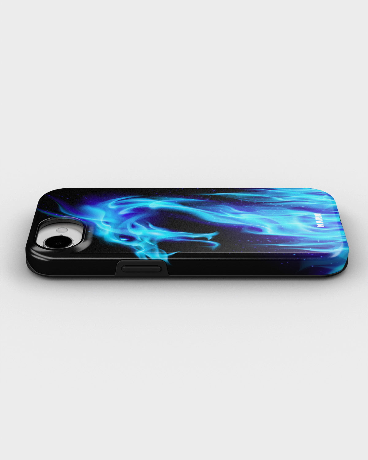 iPhone 16e Tough Case – Blue Flames Dragon - View 3