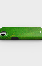 iPhone 16e Tough Case – Green Leafy - View 3