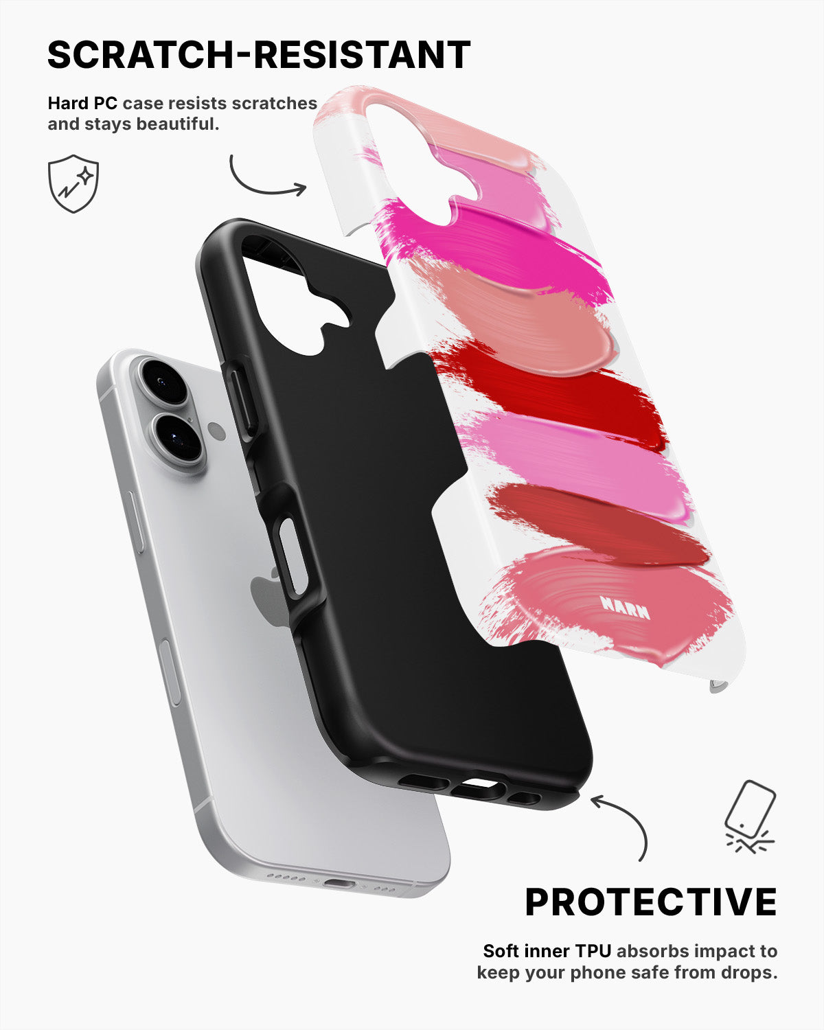 iPhone 17 Tough Case – Lipstick Smears - View 2