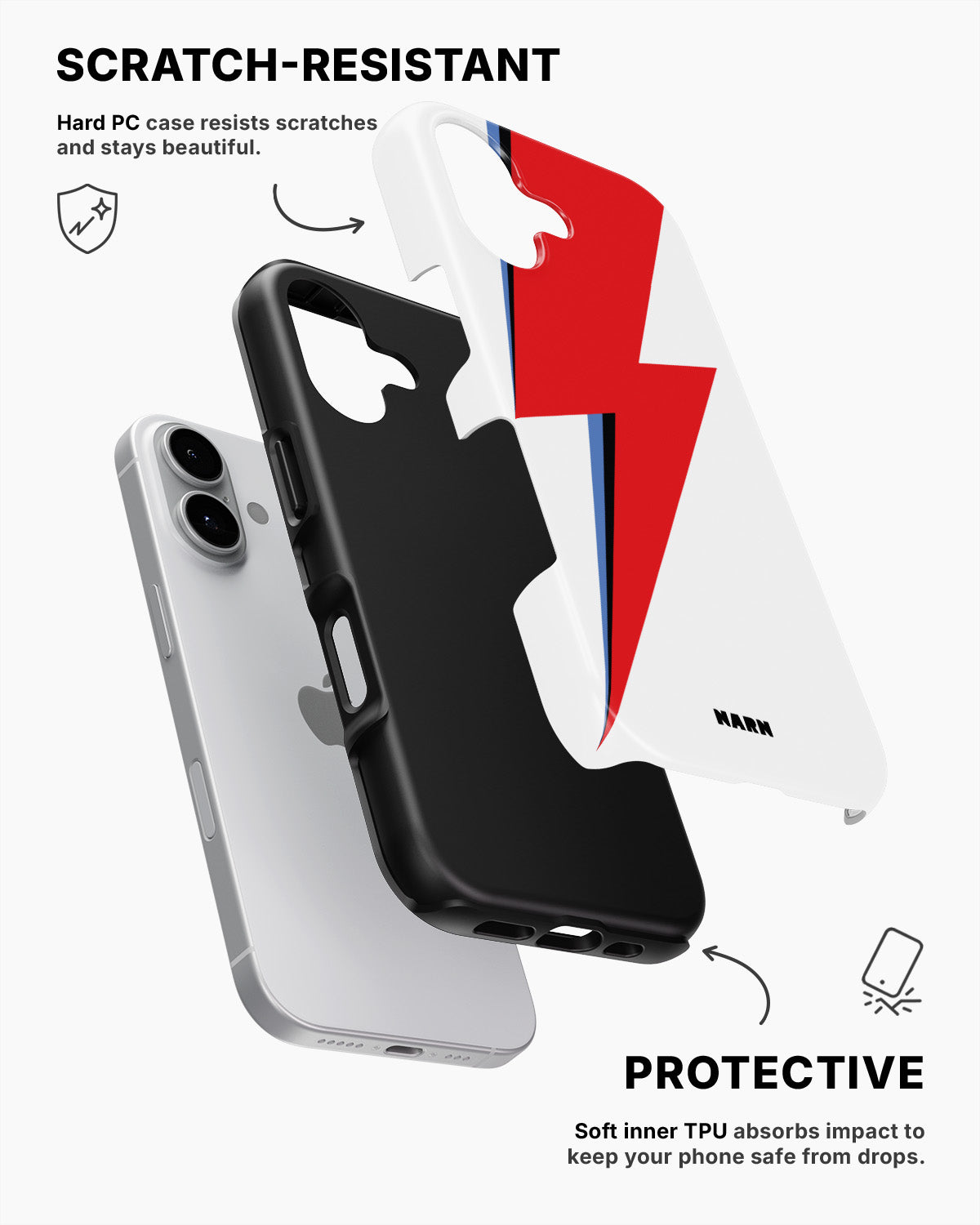 iPhone 17 Tough Case – White Bowie  - View 2