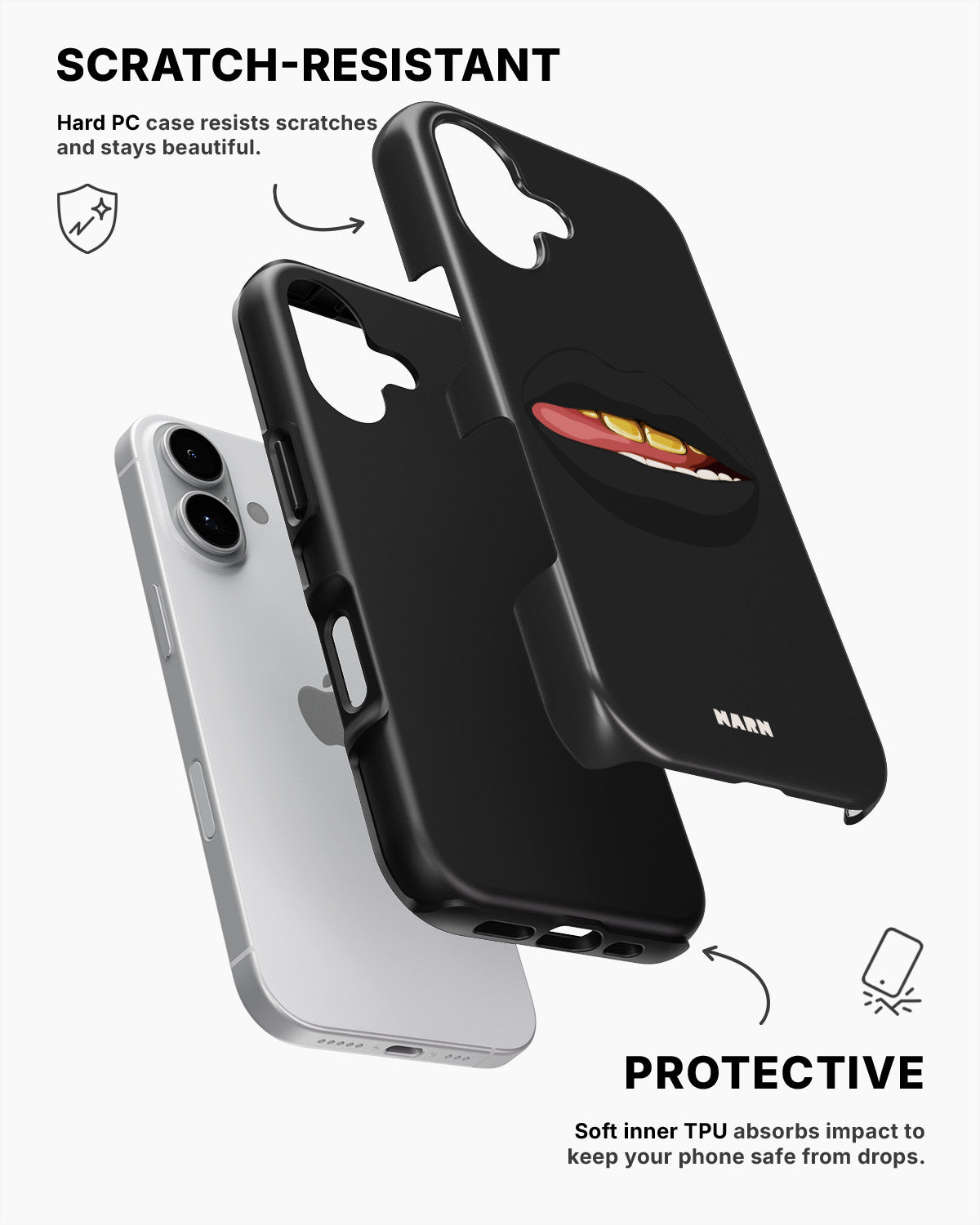 iPhone 17 Tough Case – Golden Lips - View 2